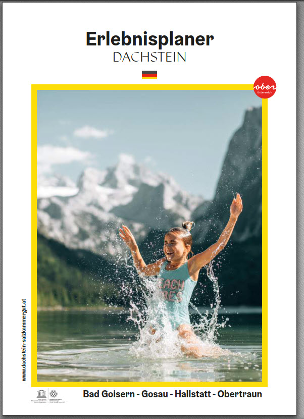 Die Titelseite vom Erlebnisplaner Dachstein 