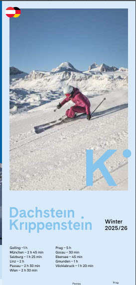 Die Titelseite vom Winterfolder Dachstein-Krippenstein 
