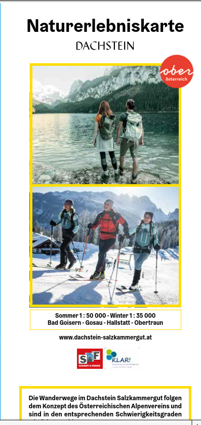 Die Titelseite der Naturerlebniskarten Dachstein 