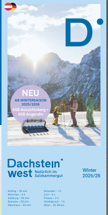 Die Titelseite vom Winterfolder Dachsteinwest 