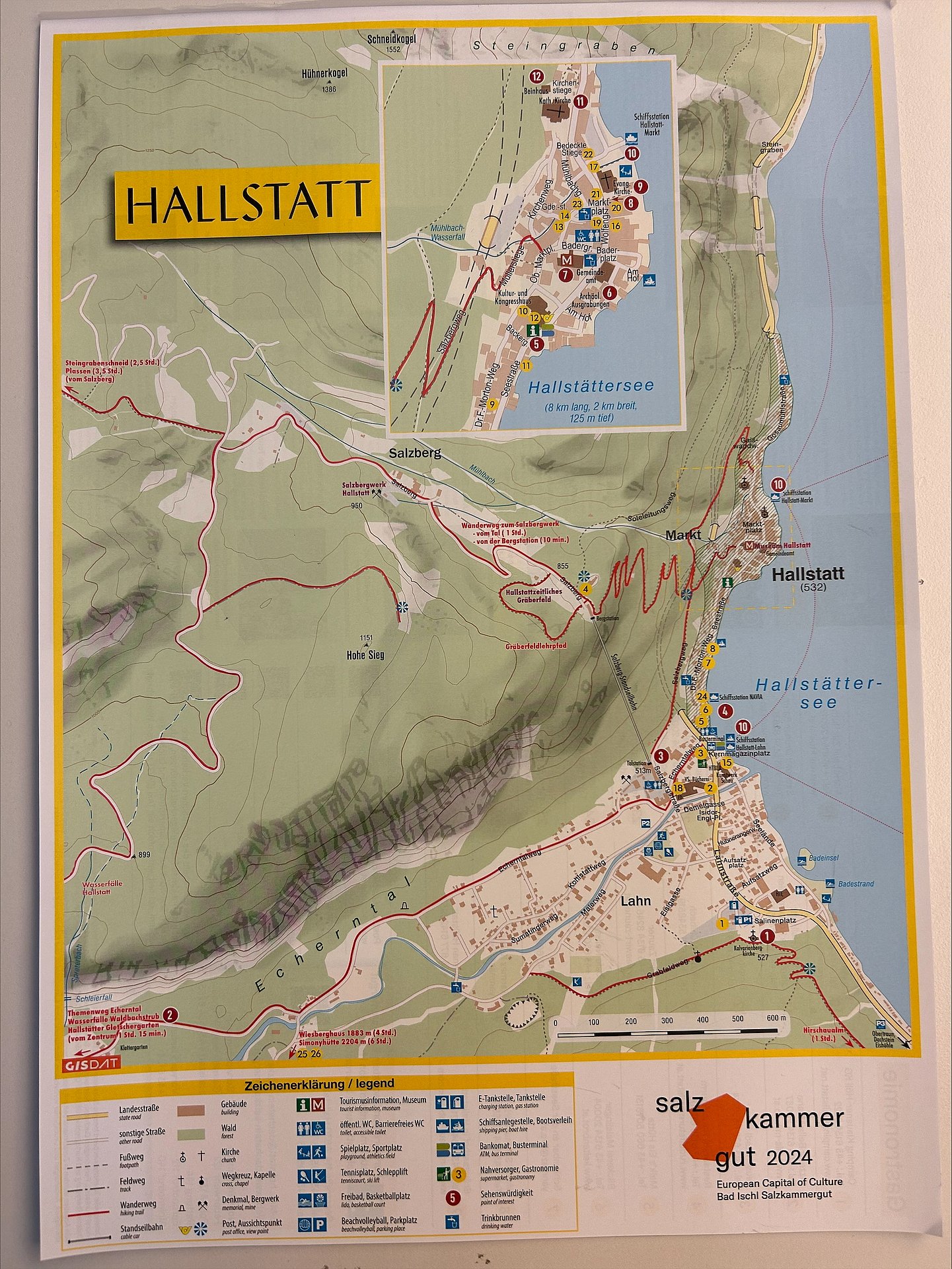 Der Ortsplan von Hallstatt