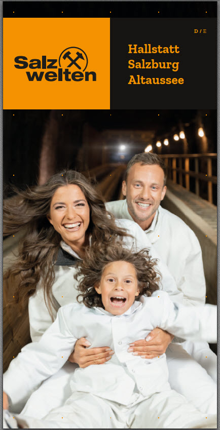 Die Titelseite der Salzwelten Broschüre 