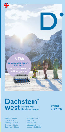Die Titelseite vom Winterfolder Dachsteinwest 